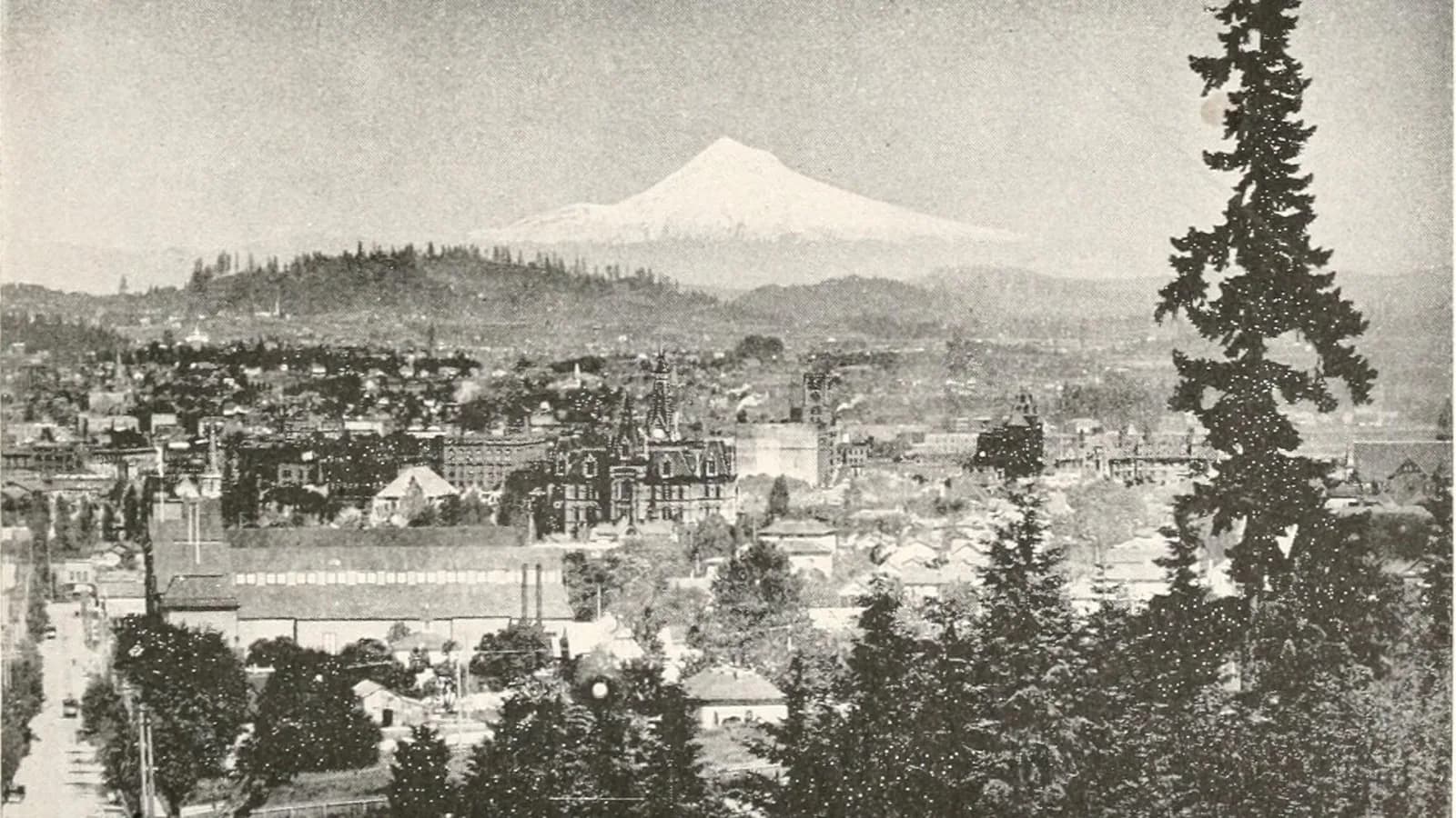 Happy Valley foothill homes with Mount Hood ridge in the distance
