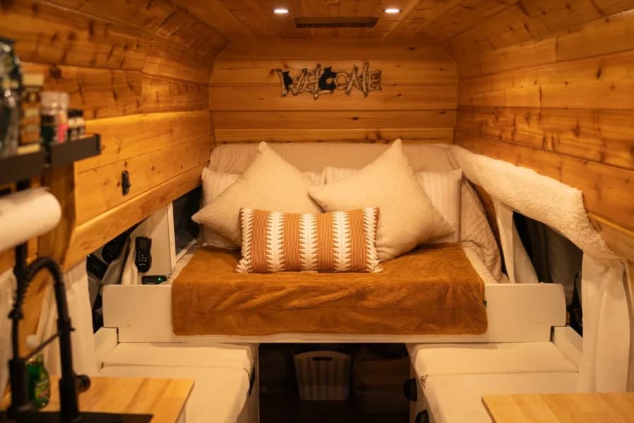 The Ultimate Den - Award Winning Log Cabin On Wheels! Class B RV rental in Portland Oregon — exterior