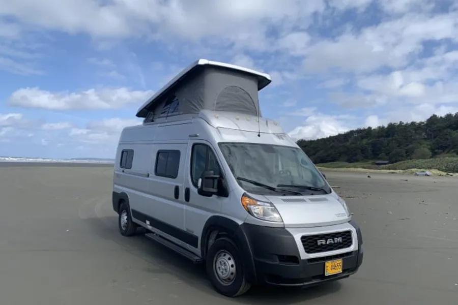 "TravelDodge" 2022 Winnebago Solis Class B RV rental in Portland Oregon — exterior